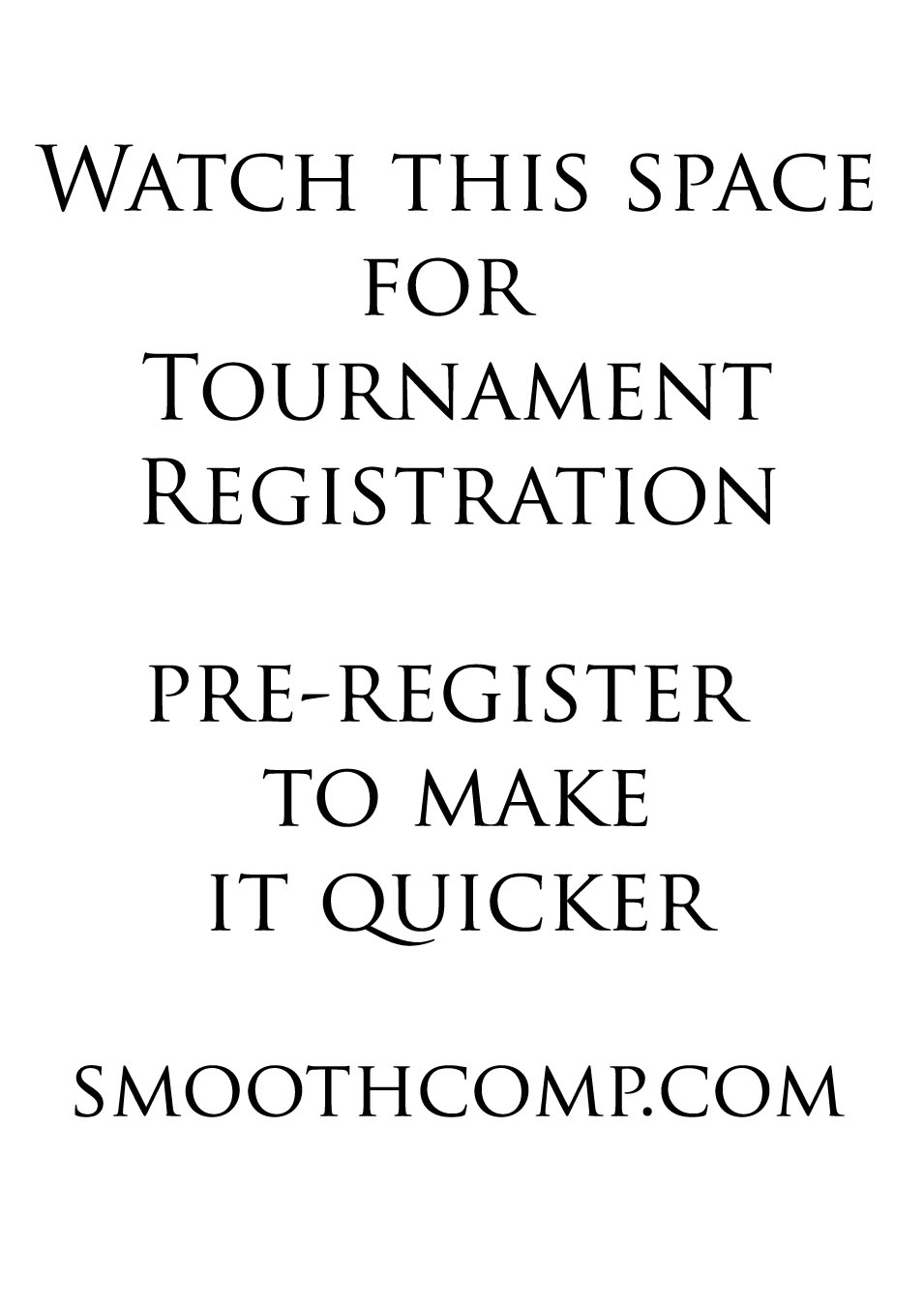Tournament poster